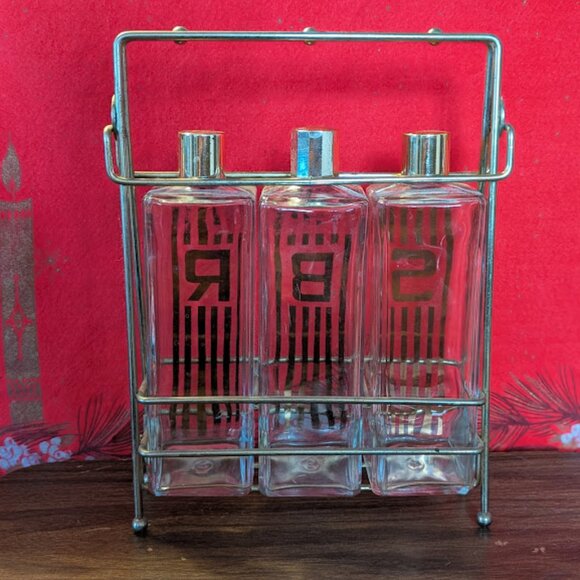Vintage MCM Liquor Caddy Set - Picture 2 of 7
